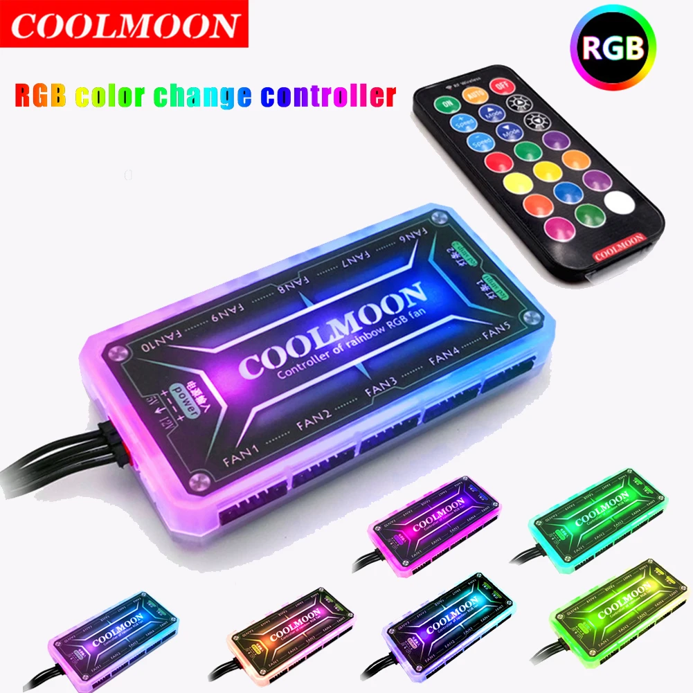 Fan Hub Rgb Controller - Контроллер COOLMOON ARGB, 12 В, 5