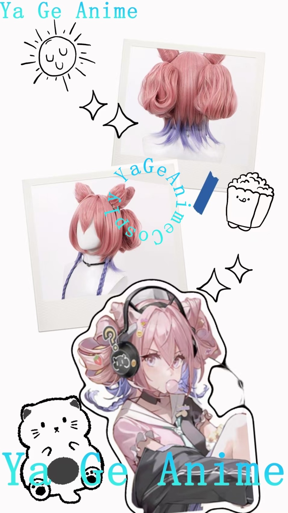 Gaming Accessories Korea - Парик для косплея Eureka из Arknights