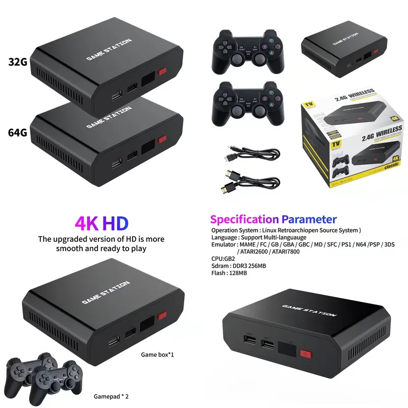 Gaming Accessories - Игровая приставка M8plus HD с двумя