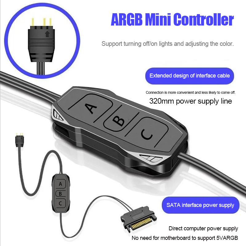 Контроллер ARGB Shenguang 5V 3 – обзор и цена Fan Hub Rgb Controller